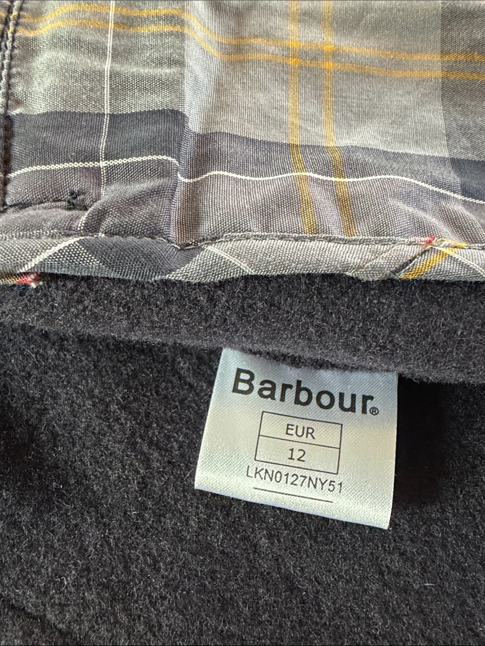 ⭐️NWT⭐️ Barbour Navy Wool Felted Blazer with Brown Trim and Bronze Buttons - Picture 11 of 12